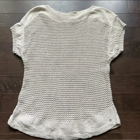 Eddie Bauer- Women’s  L Cotton Linen Blend Chunky Knit Pullover Sweater - Picture 3 of 8